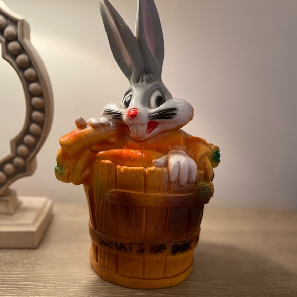Warner Bros. Other - VINTAGE 1972 Bugs Bunny "What's Up Doc?" Vinyl Plastic Piggy Bank. Warner Bros